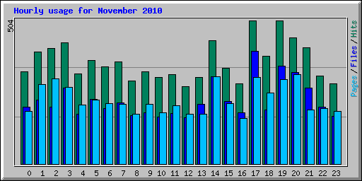 Hourly usage for November 2010