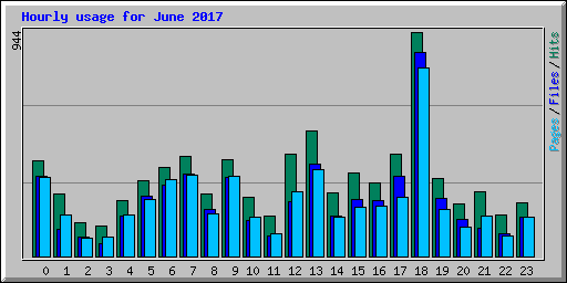 Hourly usage for June 2017