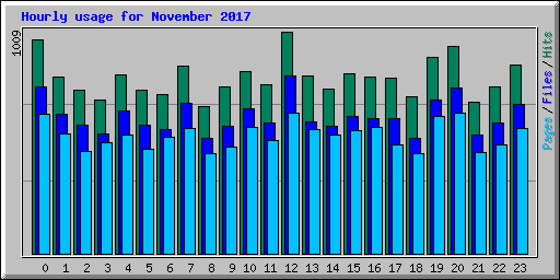 Hourly usage for November 2017