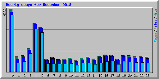 Hourly usage for December 2018