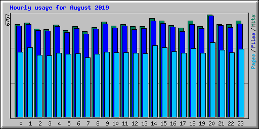 Hourly usage for August 2019