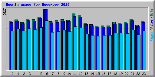 Hourly usage for November 2019