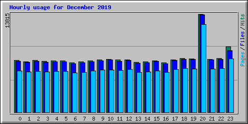 Hourly usage for December 2019