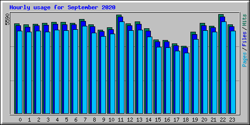 Hourly usage for September 2020