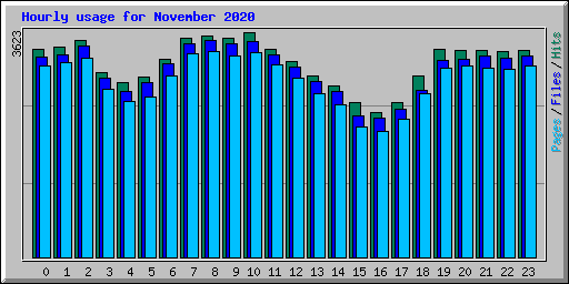 Hourly usage for November 2020