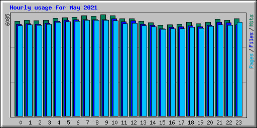 Hourly usage for May 2021