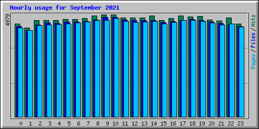 Hourly usage for September 2021