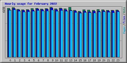 Hourly usage for February 2022