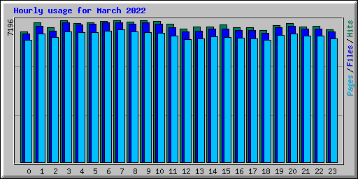 Hourly usage for March 2022