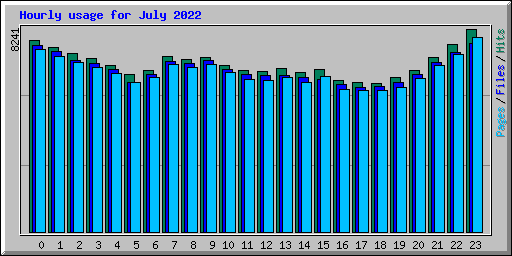 Hourly usage for July 2022