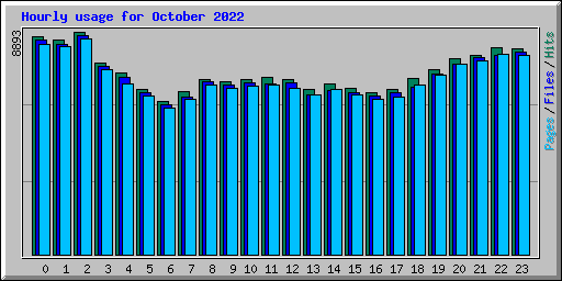 Hourly usage for October 2022