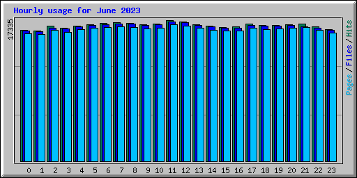 Hourly usage for June 2023