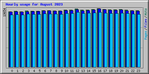 Hourly usage for August 2023