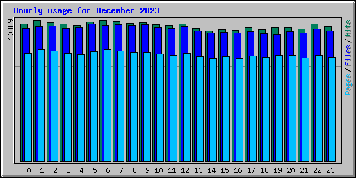 Hourly usage for December 2023